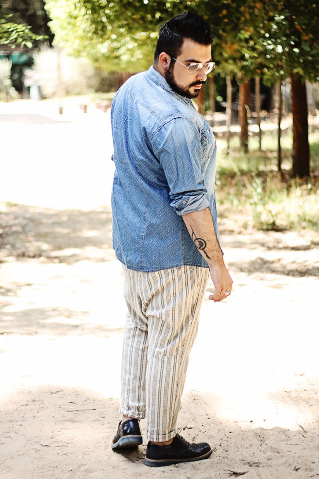 outfit, fashion blogger uomo, guy overboard, victor cool, camicia jeans, denim shirt, men fashion