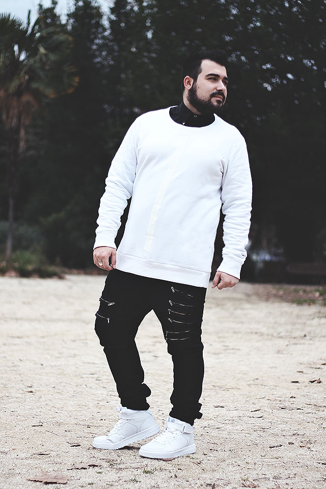 hoodboyz, nike air force 1, sneakers alte bianche uomo, guy overboard, fashion blogger uomo, outfit bianco