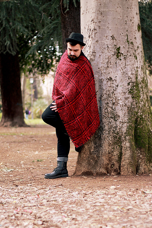 newchic, sciarpa plaid uomo, outfit, guy overboard, fashion blogger uomo, plaid scarf, les artists