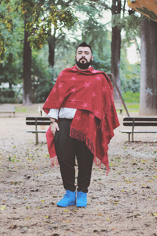 maxi sciarpa uomo, men shawl, outfit uomo inverno 2016, fashion blogger uomo roma, plus size male fashion blogger