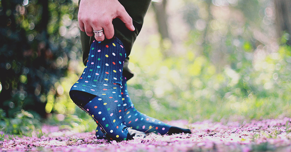 calzini personalizzati foto regali originali, calzini pois happy socks, calze uomo fantasia