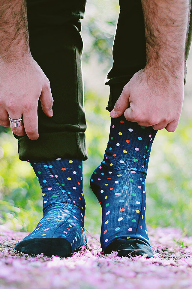 calzini personalizzati foto regali originali, calzini pois happy socks, calze uomo fantasia