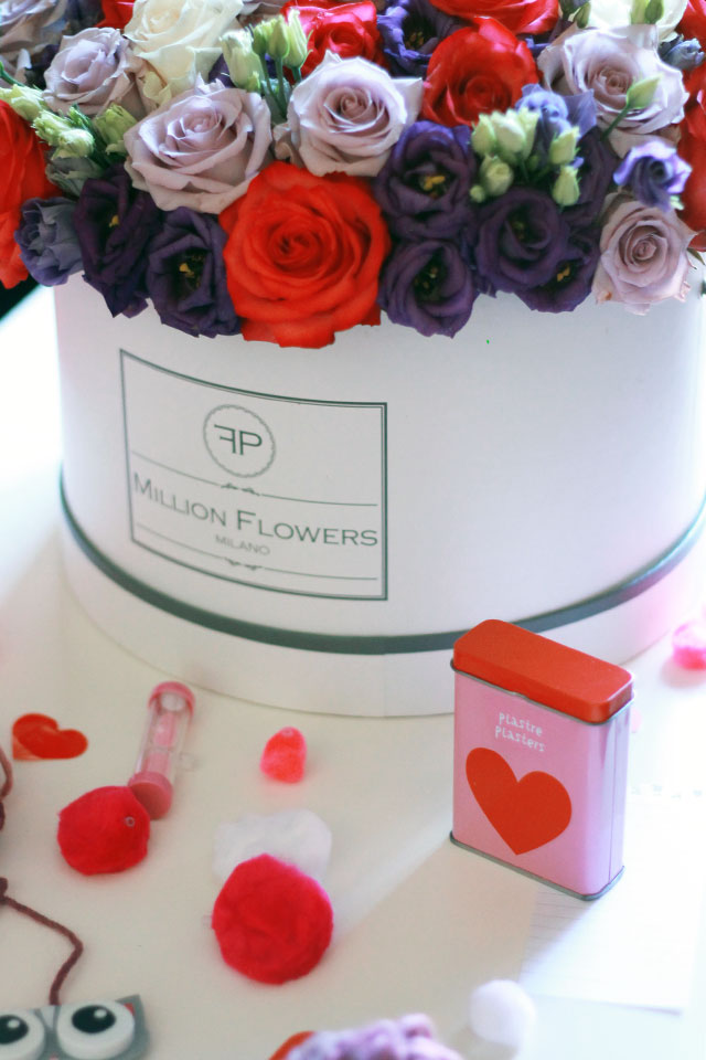 idea regalo fiori, million flowers, rose in scatola, rose boxes, florpassion