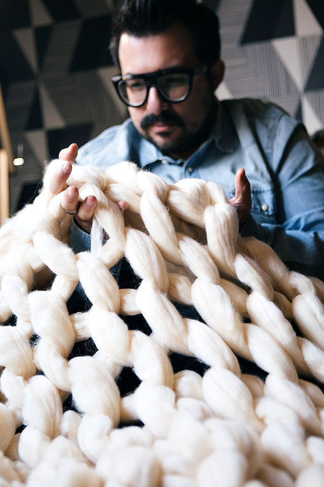 maxi coperta di filato gigante di lana fatta a mano, banggood