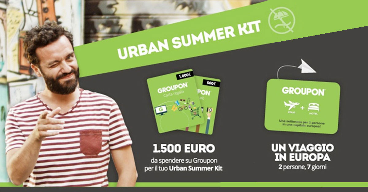 groupon, urban summer kit, restate in città, sconti, offerte, concorso