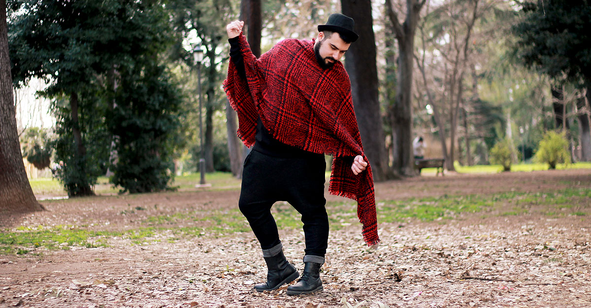 newchic, sciarpa plaid uomo, outfit, guy overboard, fashion blogger uomo, plaid scarf, les artists